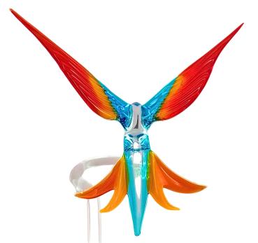 Preview: Orchideenstab -Kolibri (normale Ausführung/ hellblau-gelb-rot)